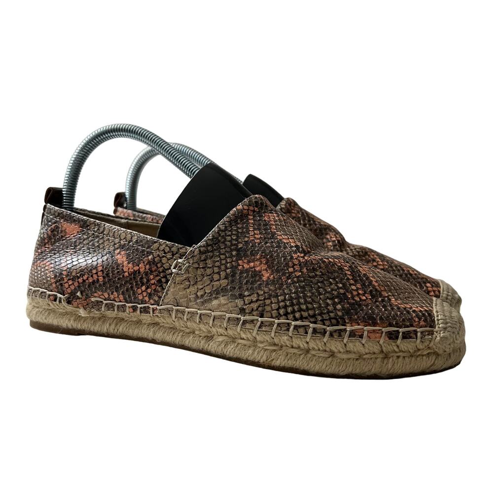 Sam Edelman Nude Pink Snake Khloe Slip On Espadrille Size 8.5 Vacation Summer